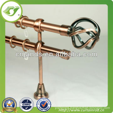 zinc alloy cafe window double curtain rods/pipes/poles/tube